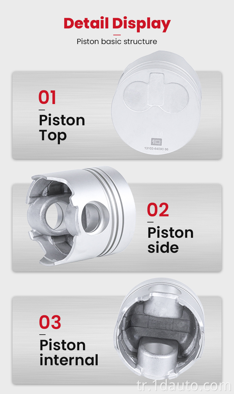 Toyota 2CD motor pistonu Toyota 2cd Engine Piston